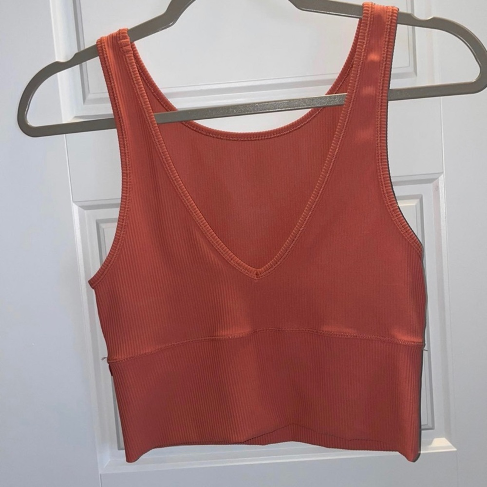 Rusty Ribbed power pivot Tank Top